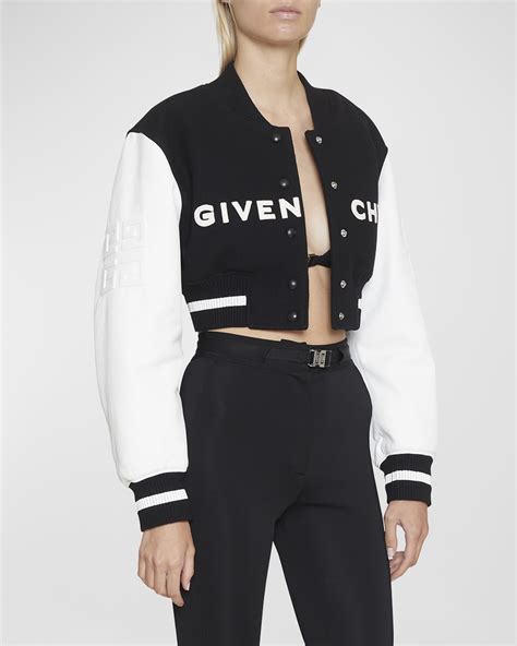 givenchy logo zip up jacket|Givenchy varsity jacket women's.